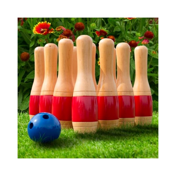 Toy Time Lawn Bowling Game / Skittle Ball for Indoor / Outdoor for Toddlers, Kids, Adults (11 Inch) 369311AIZ - main